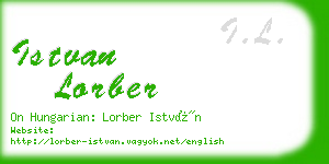 istvan lorber business card